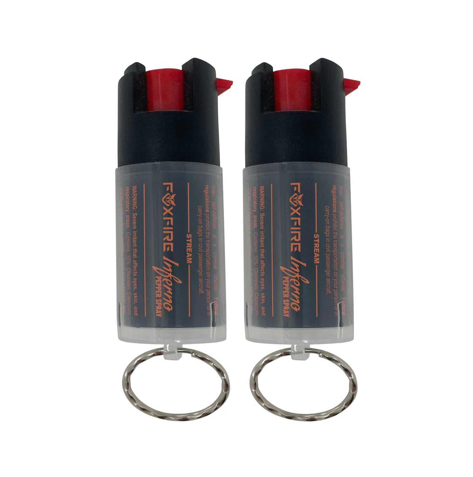 FoxFire® Inferno Pepper Spray (1/2 Ounce Twin Pack) with Key Ring, 1.4