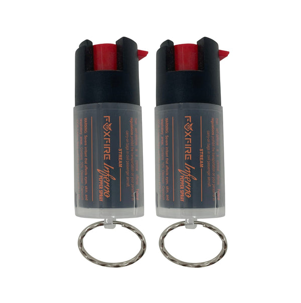 FoxFire® Inferno Pepper Spray (1/2 Ounce Twin Pack) with Key Ring, 1.4