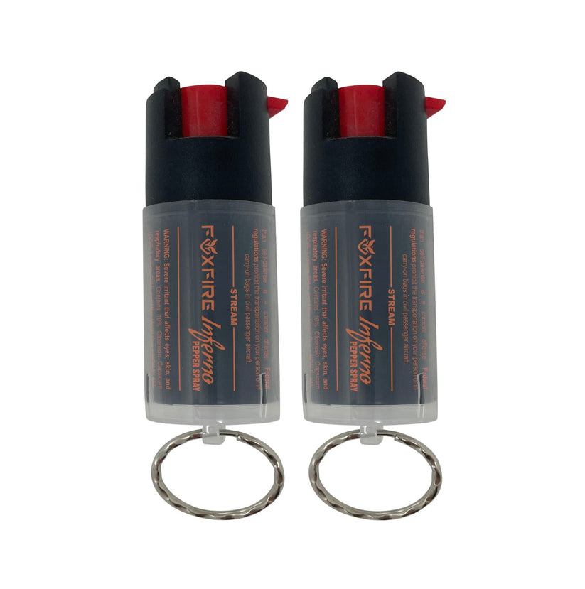 FoxFire® Inferno Pepper Spray (1/2 Ounce Twin Pack) with Key Ring, 1.4