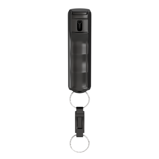 FIVE POINT THREE Personal Pocket Key Chain Pepper Spray, Legacy Formula, 11 gram,  Flip-Top Stream Spray (Black)